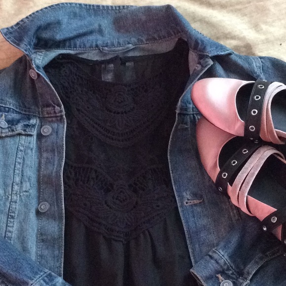 Black lace Blouse tank top - Picture 1 of 5